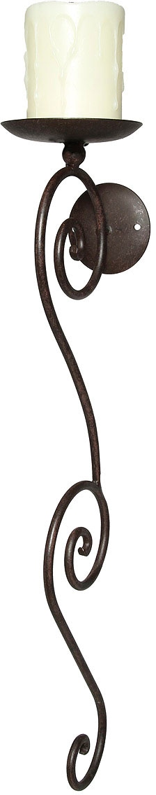 Ambiente Haus Wandkerzenhalter »Wandleuchter - antikbraun 58cm«