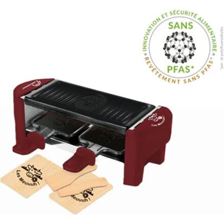 LITTLE BALANCE Raclette Multifonction Raclette 2 personnes piment