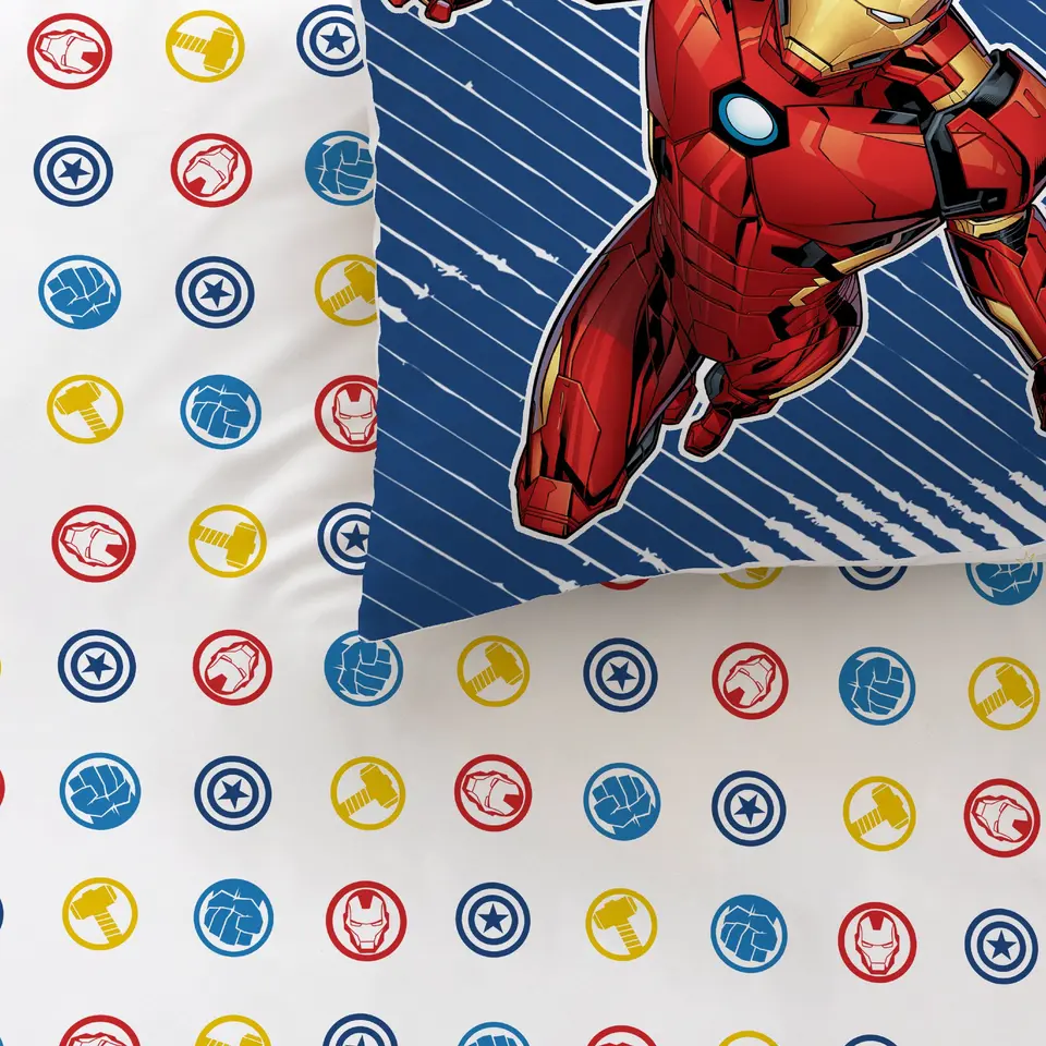 Marvel Avengers Dekbedovertrek Team - Eenpersoons - 140 x 200 cm - Katoen