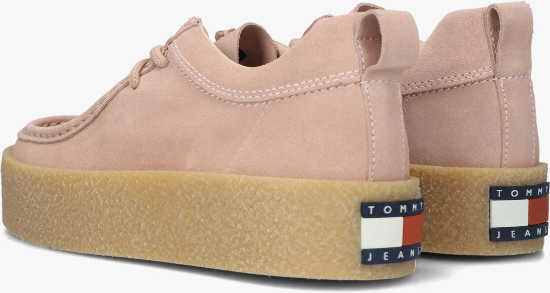 TOMMY JEANS roze tommy jeans veterschoenen tommy jeans suede sh