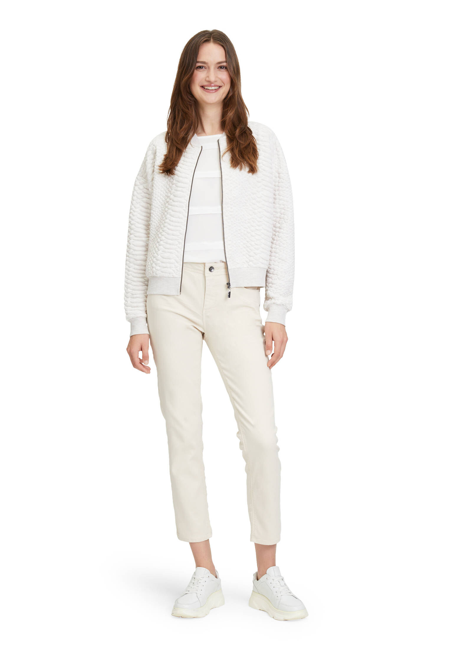 Betty & Co| Damen Casual-Shirt mit Webbesatz