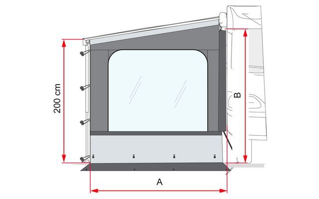 Fiamma Side W Pro Seitenwand F65 / F80 für Fiat Ducato