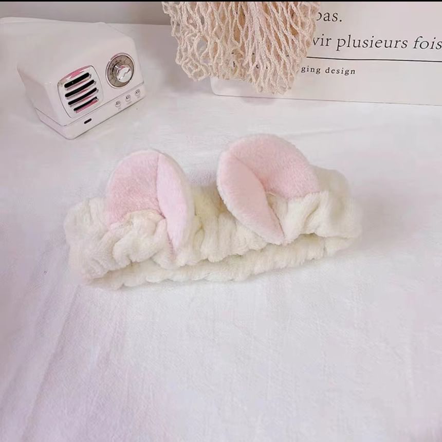 Honeyfluff - Chenille Animal Ear Face Wash Hoofdband
