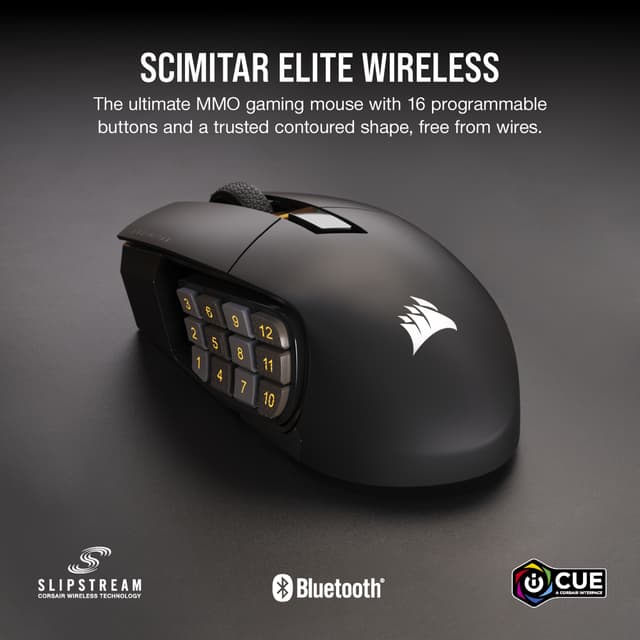 Corsair Scimitar Elite trådløs gaming mus