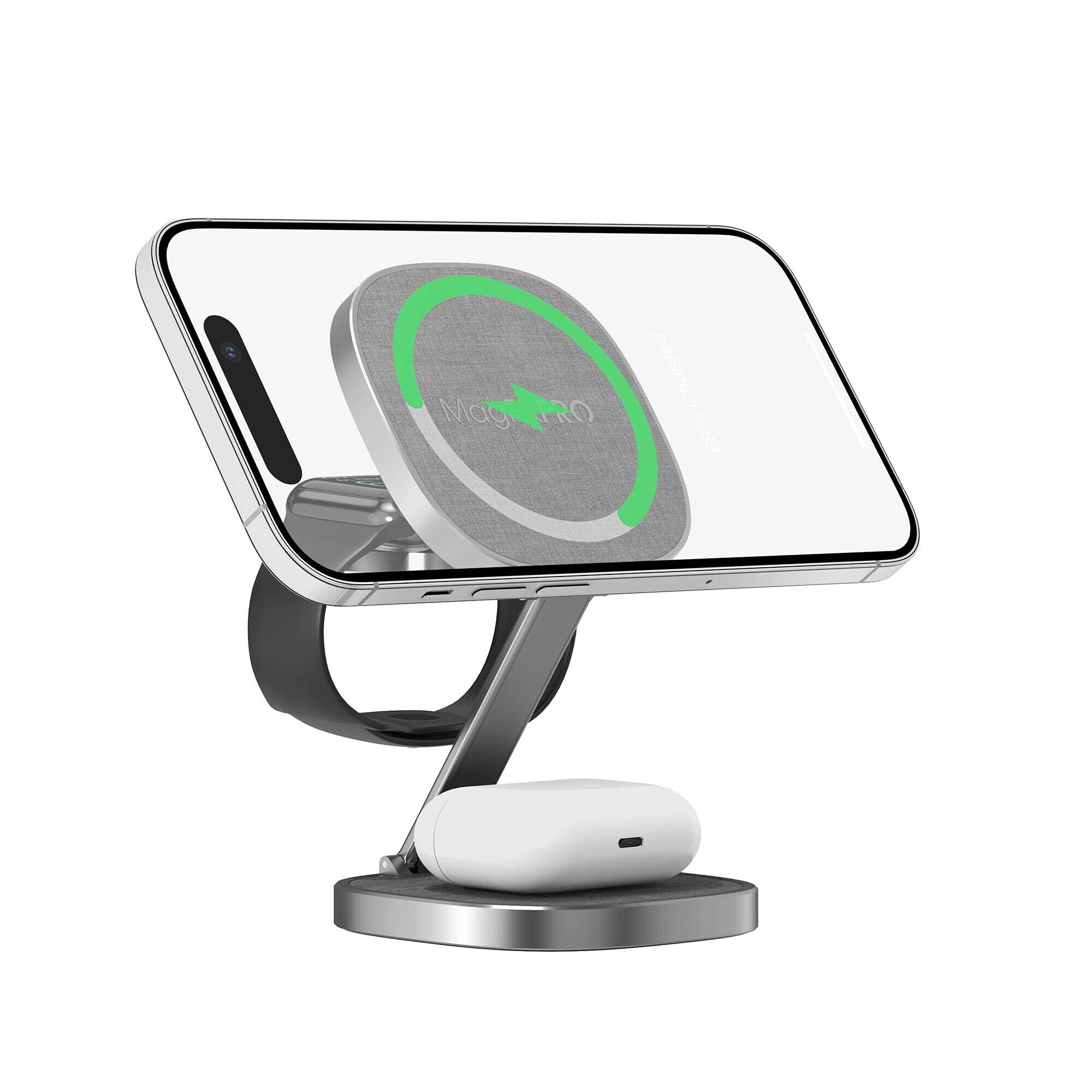 Xlayer MagFix Pro 3 in 1 Ladestation Apple Wireless Charger | Klappbar I Magsafe I 15W