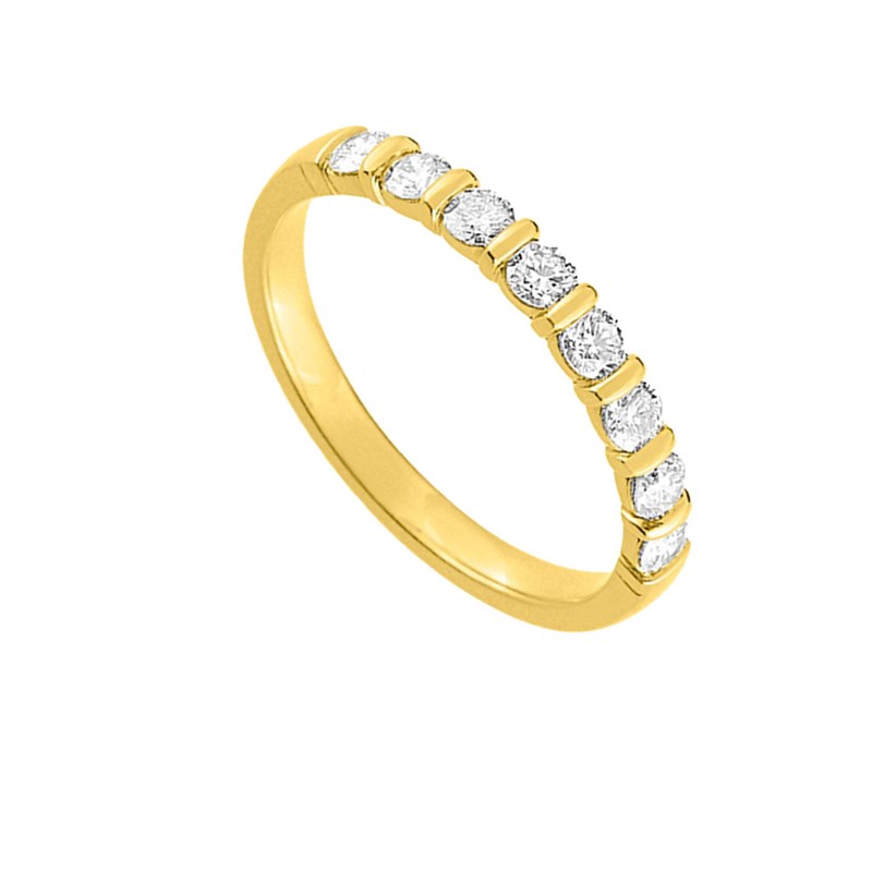 Bague Femme - Or 18 Carats - Diamant 0.40 Carats