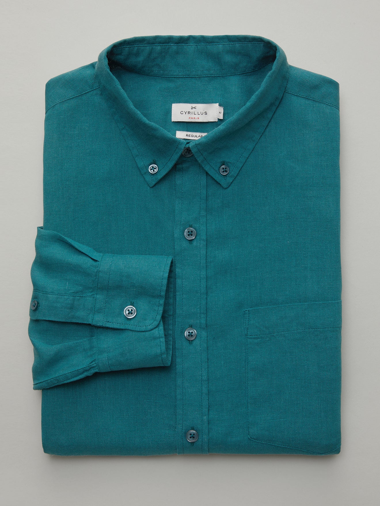 Chemise Regular Fit lin uni homme