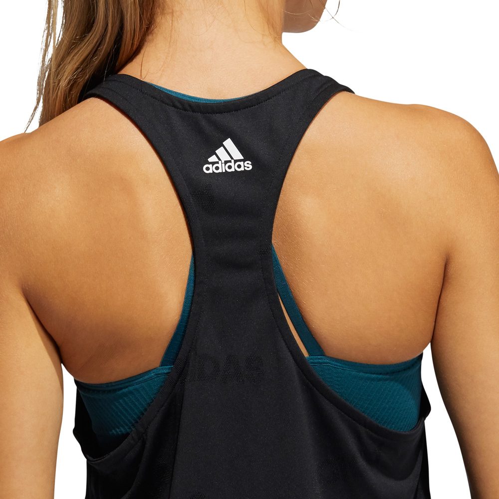 adidas Jacquard Tanktop Damen schwarz