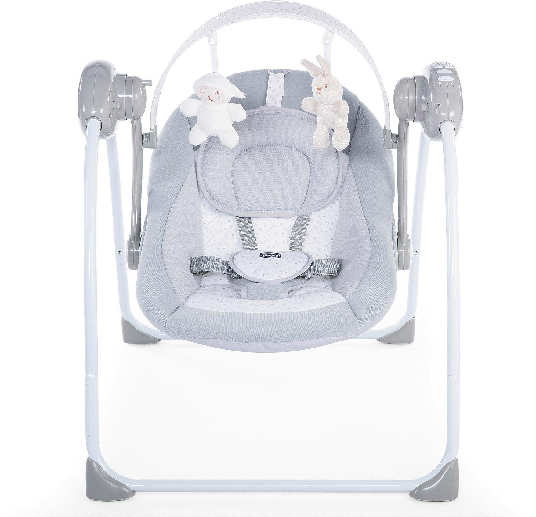 Chicco Babyschaukel »Relax & Play, Cool Grey« bis 9 kg elektrisch