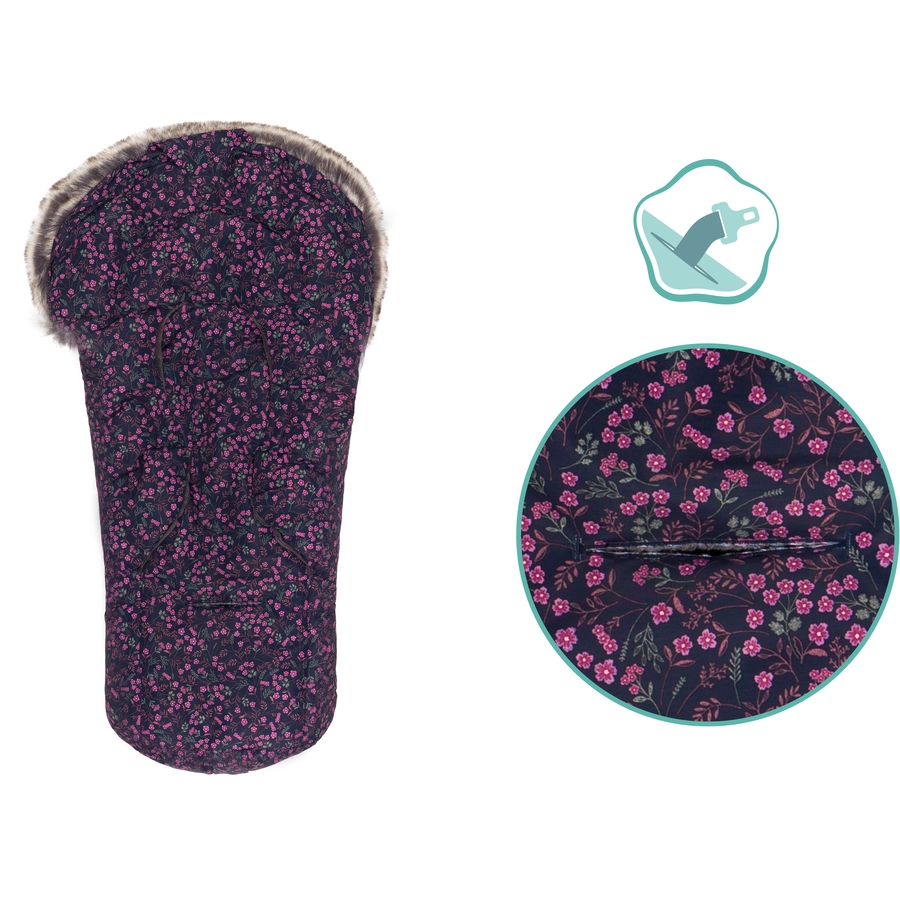 fillikid Winterfußsack Lhotse Gr. 0 Blumen klein
