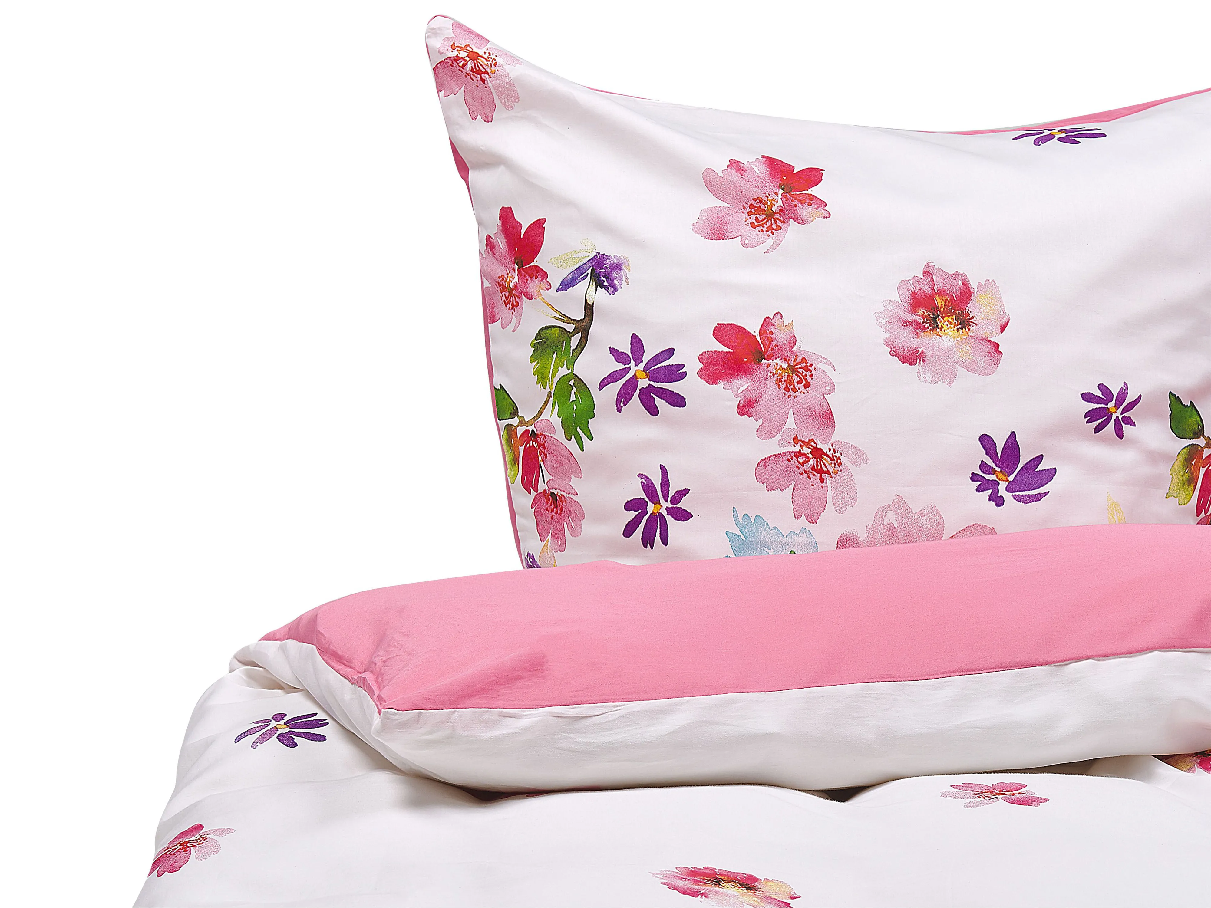 Dekbedovertrekset LARYNHILL Katoen-satijn 155 x 220 cm Roze