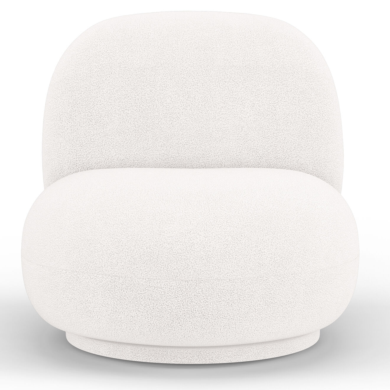 Micadoni Fauteuil Pivotant Chuck ivoire - 80x73x78 cm
