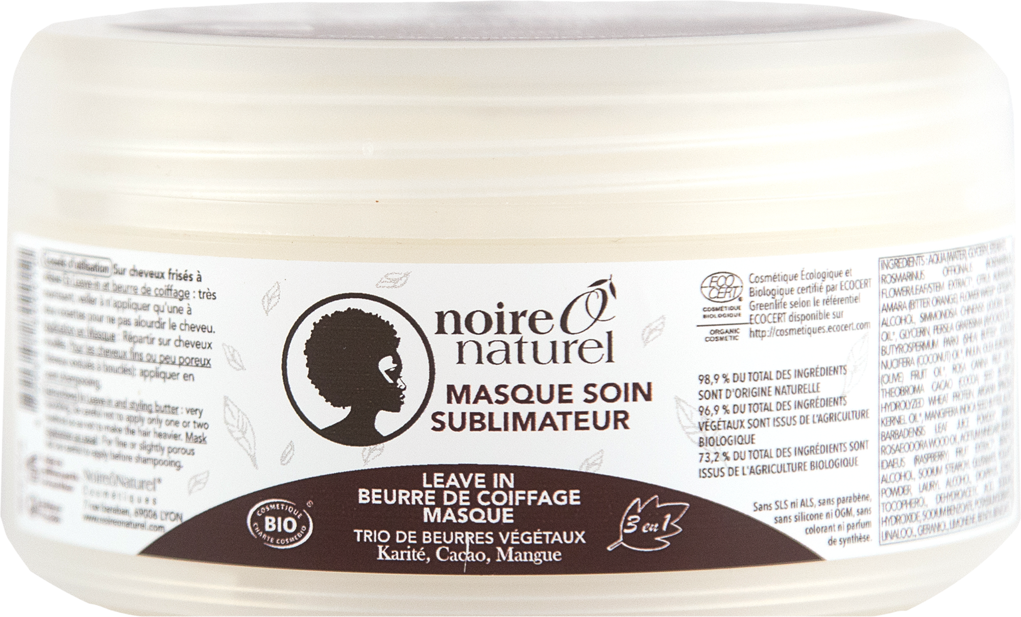 Noireônaturel  Schönheits-Haarmaske, 200 ml