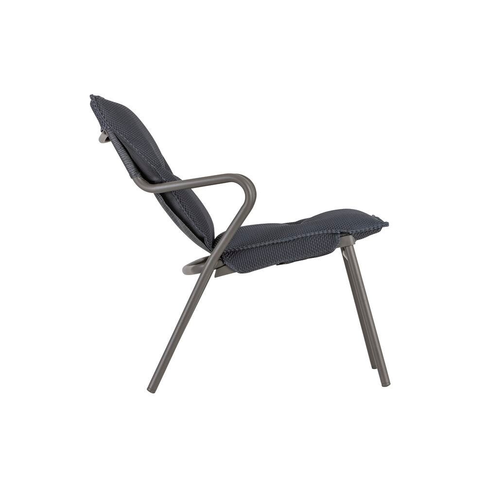 Gepolsterter niedriger Loungesessel mit großem Sitzkomfort Vence BeComfort® Grau Dark Grey