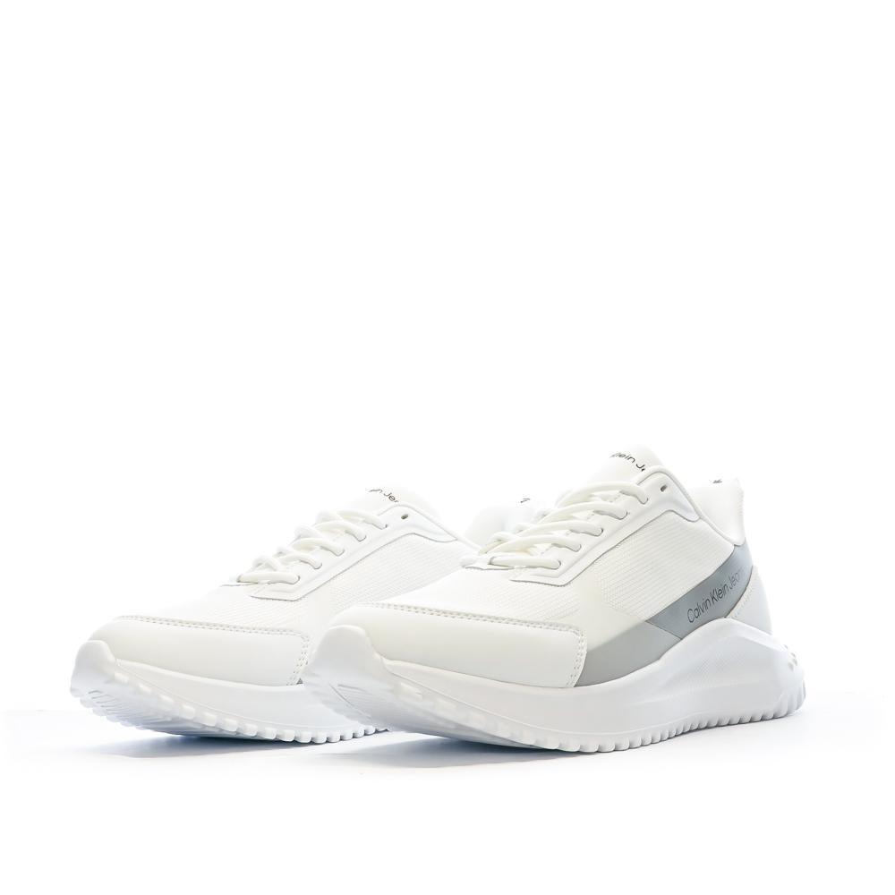 Calvin Klein Jeans Baskets Blanches/Grises Homme Calvin Klein Jeans Eva Runner Lowlaceup