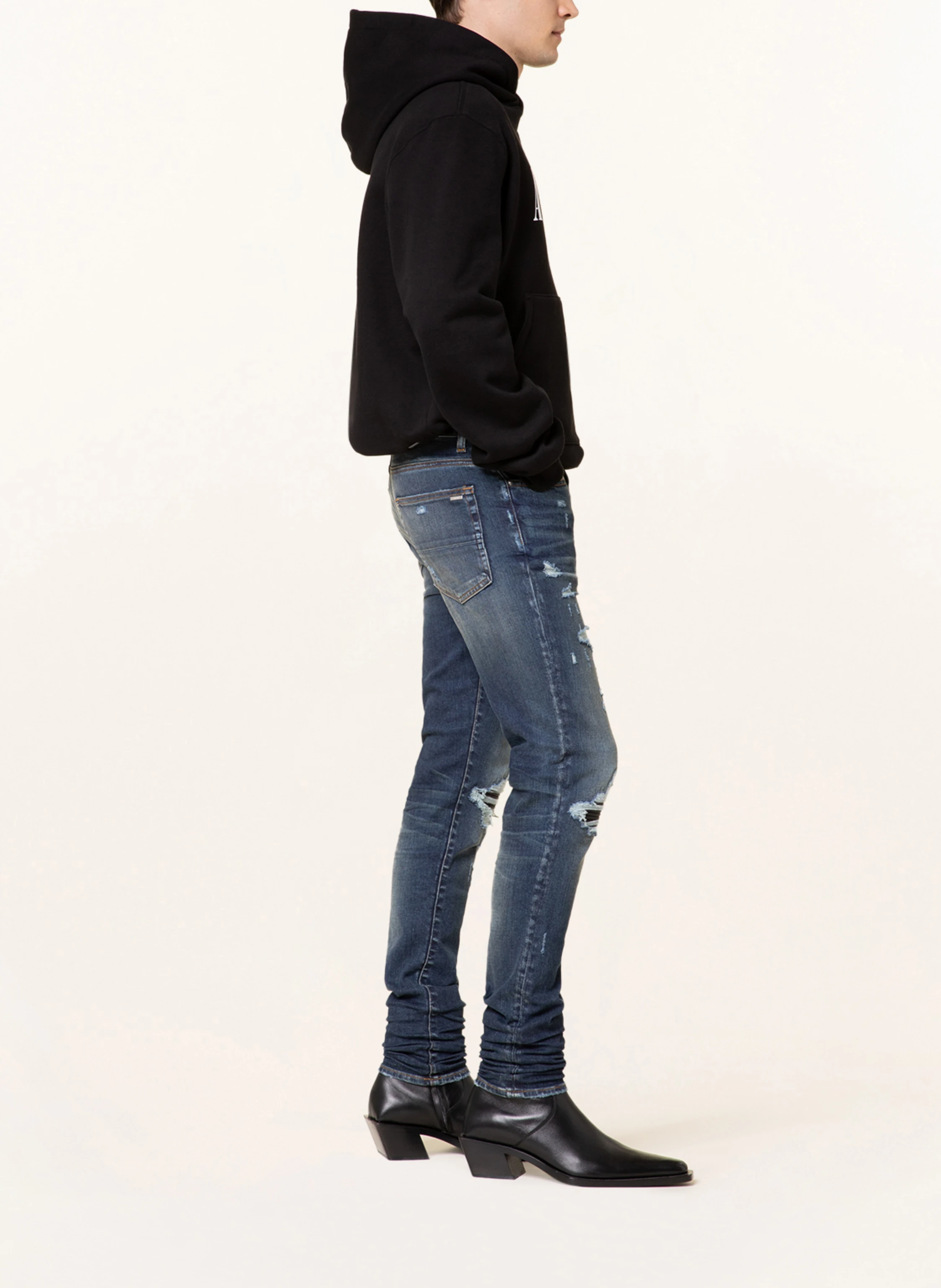 AMIRI Destroyed Jeans MX1 PLAID Skinny Fit