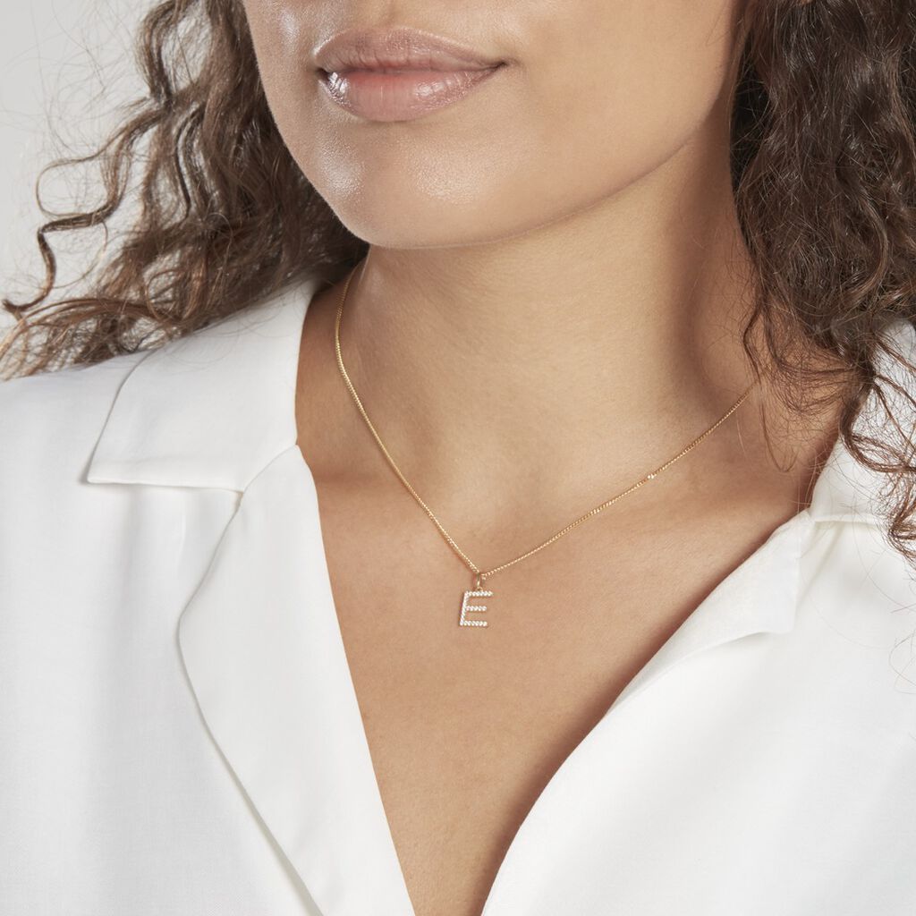 Pendentif Klementine Or Jaune Oxyde De Zirconium