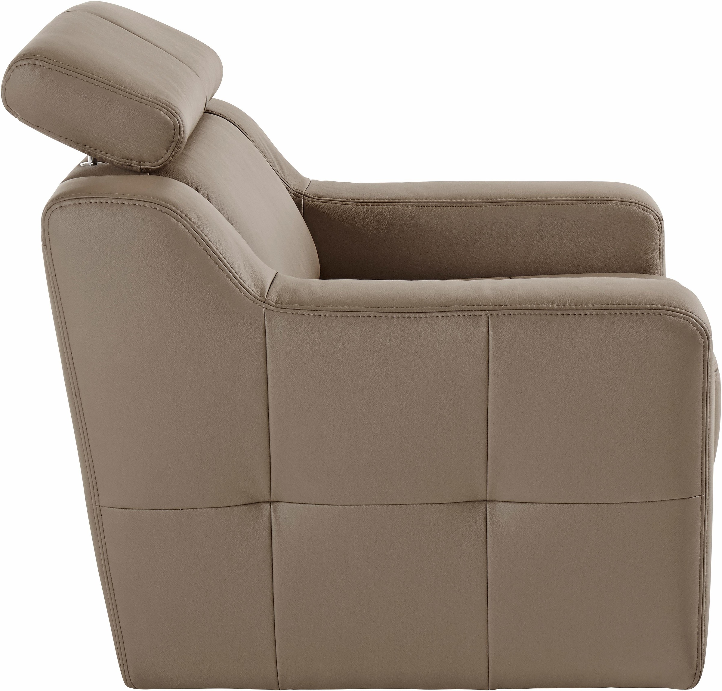 exxpo - sofa fashion Sessel »Lotos, Loungesessel« mit Kopf- bzw. Rückenteilverstellung