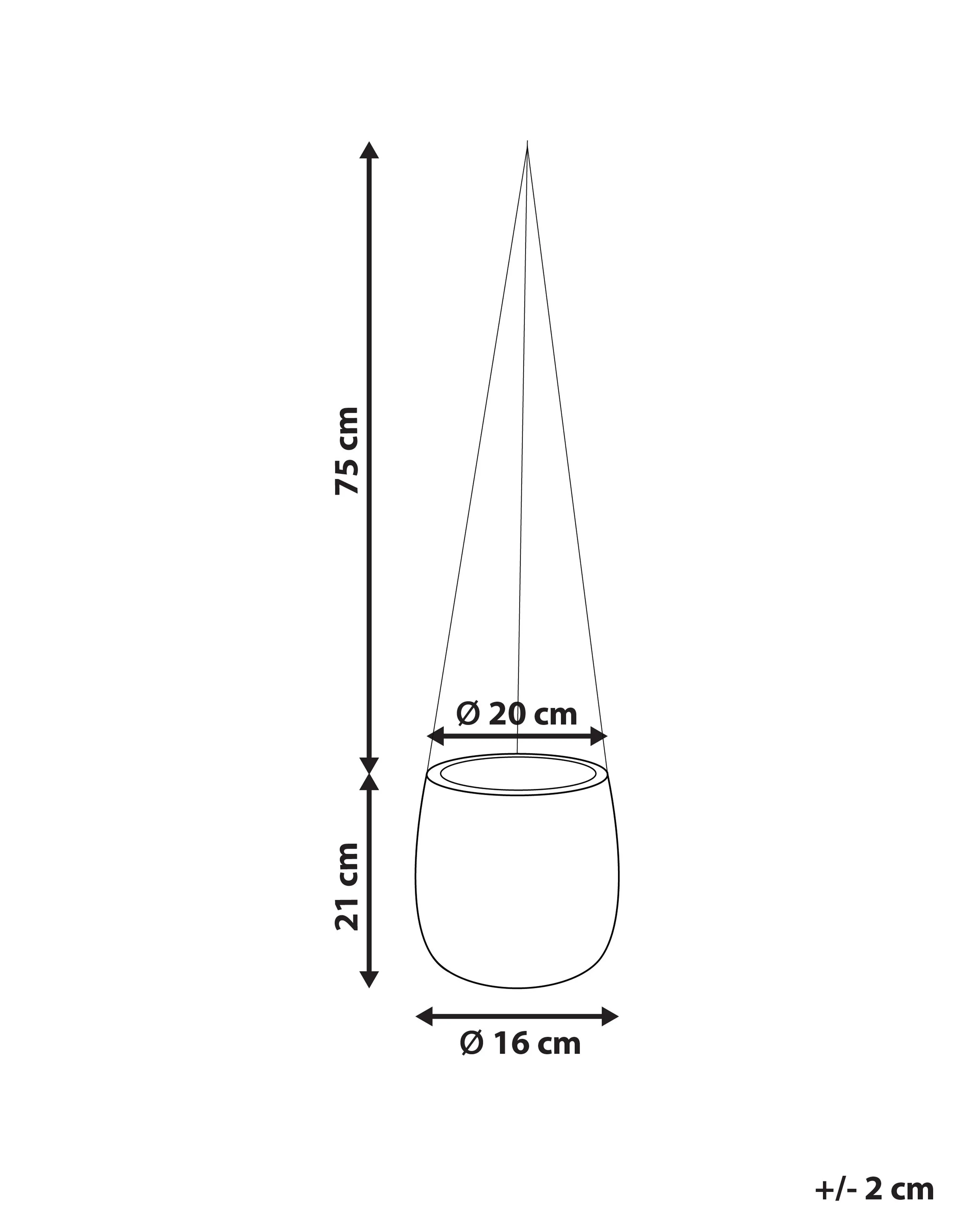 Bloempot LIVADIA 20 cm Gebroken wit