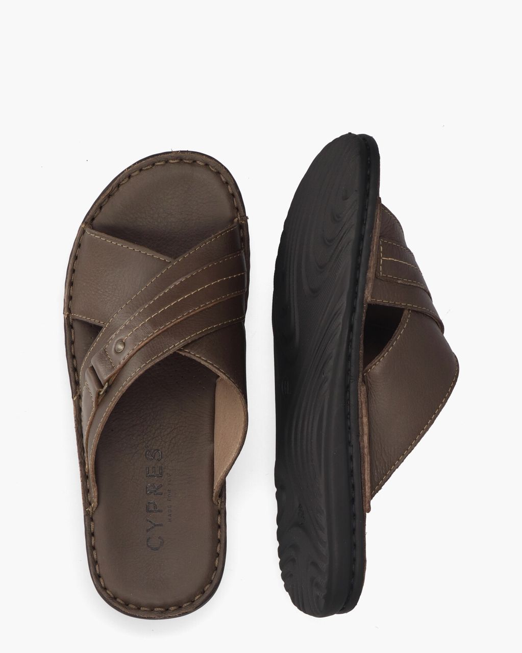 Cypres Walter Donkerbruin Herenslippers