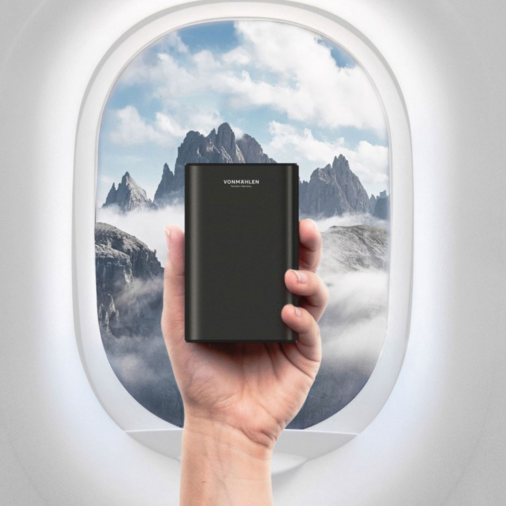 (12W) Evergreen 10000mAh 3 x USB / Micro USB / USB C / Powerbank Ladegerät Power Delivery 3.0 Quick Charge (EVG00001) - Black