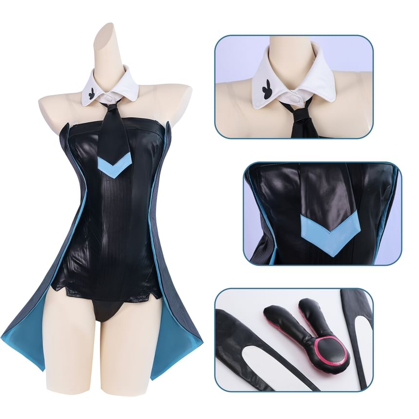 Custaplayu - Hatsune Miku Cosplay Kostuumset / Pruik / Pompon Platform Chunky Heel Pumps