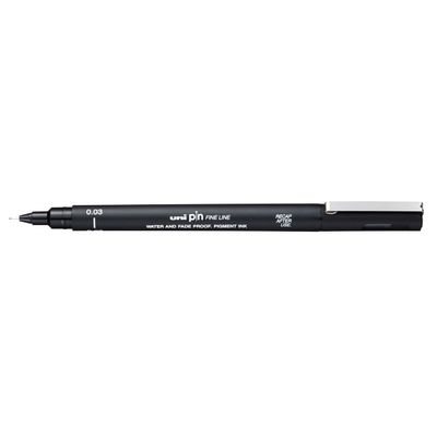 UNI PIN - Feutre fin - pointe calibrée - 0,03 mm - noir