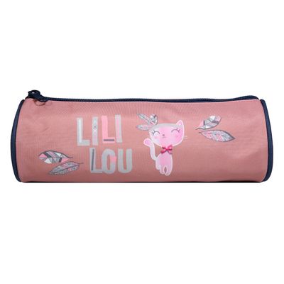 Trousse ronde Lililou - 1 compartiment - rose - Bagtrotter