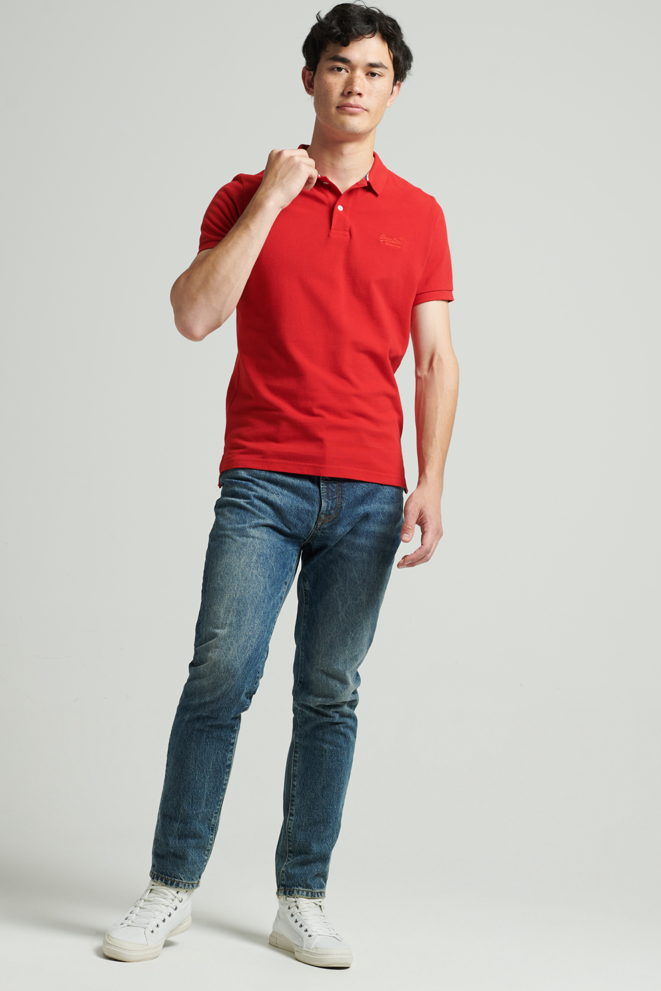 Camisa polo clássica em piqué da Superdry
