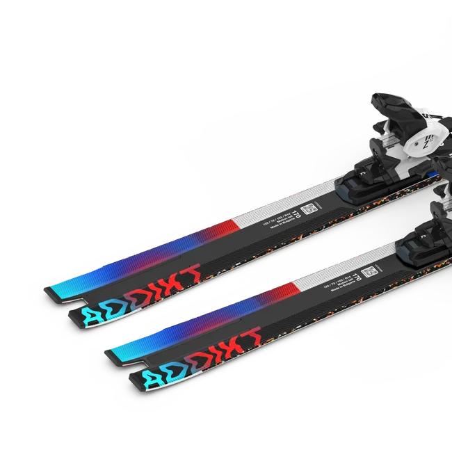 ADDIKT (and Z12)  Pisten-Ski-Set, Unisex White/Black/PastelNeonBlue3