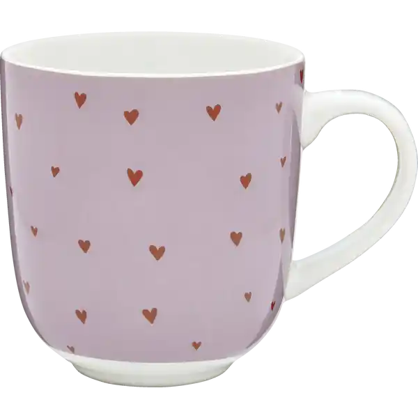 XXL Becher sort. Blätter / Herzen 500 ml