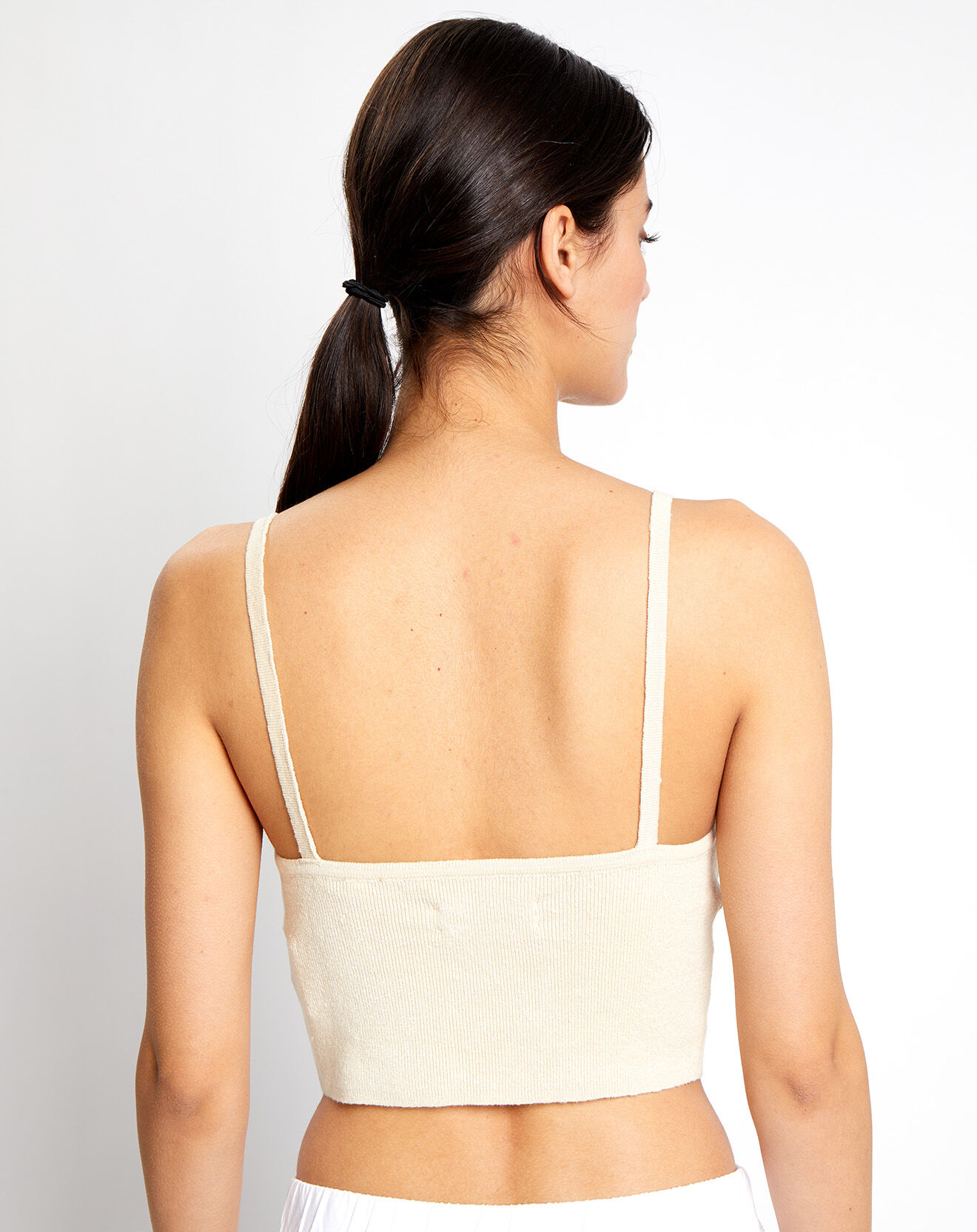 Marc O'Polo Brassière en Lin mélangé Cropped Kl écru