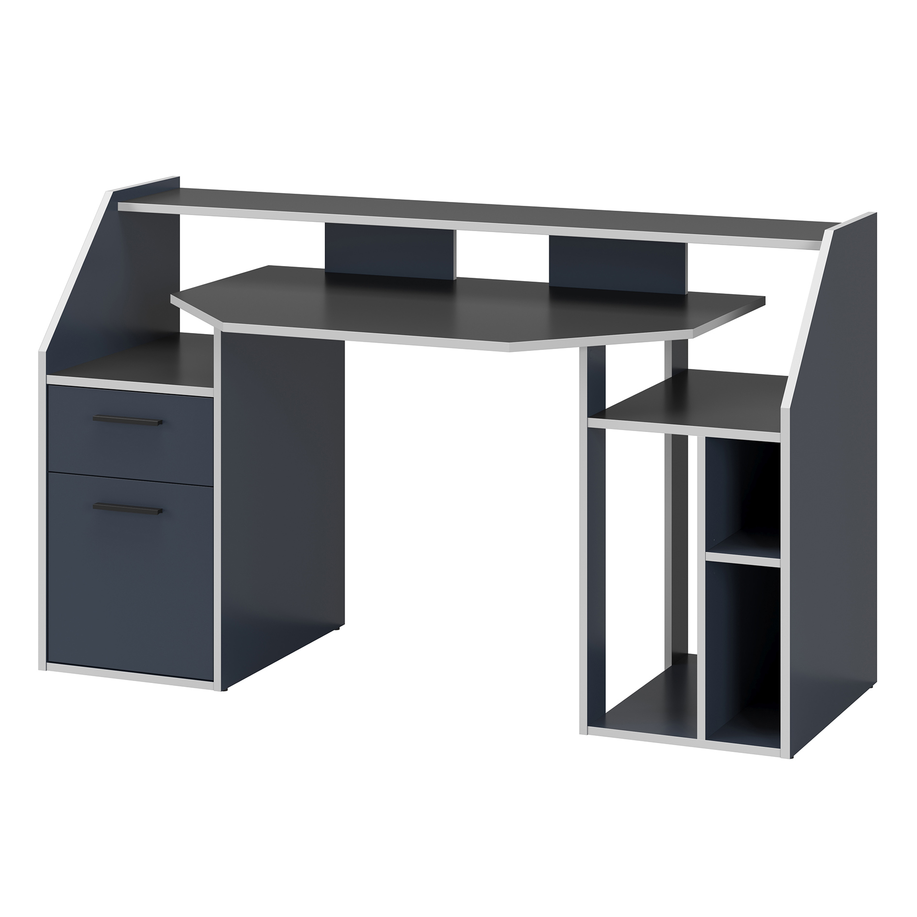 Gamer-Schreibtisch - anthrazit-grau - 160 cm breit