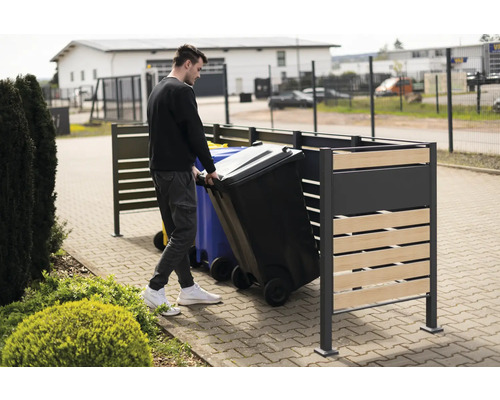 WESTMANN Planum opbergkast met 5 bakken, 410 x 90 x 120 cm, hout-antraciet