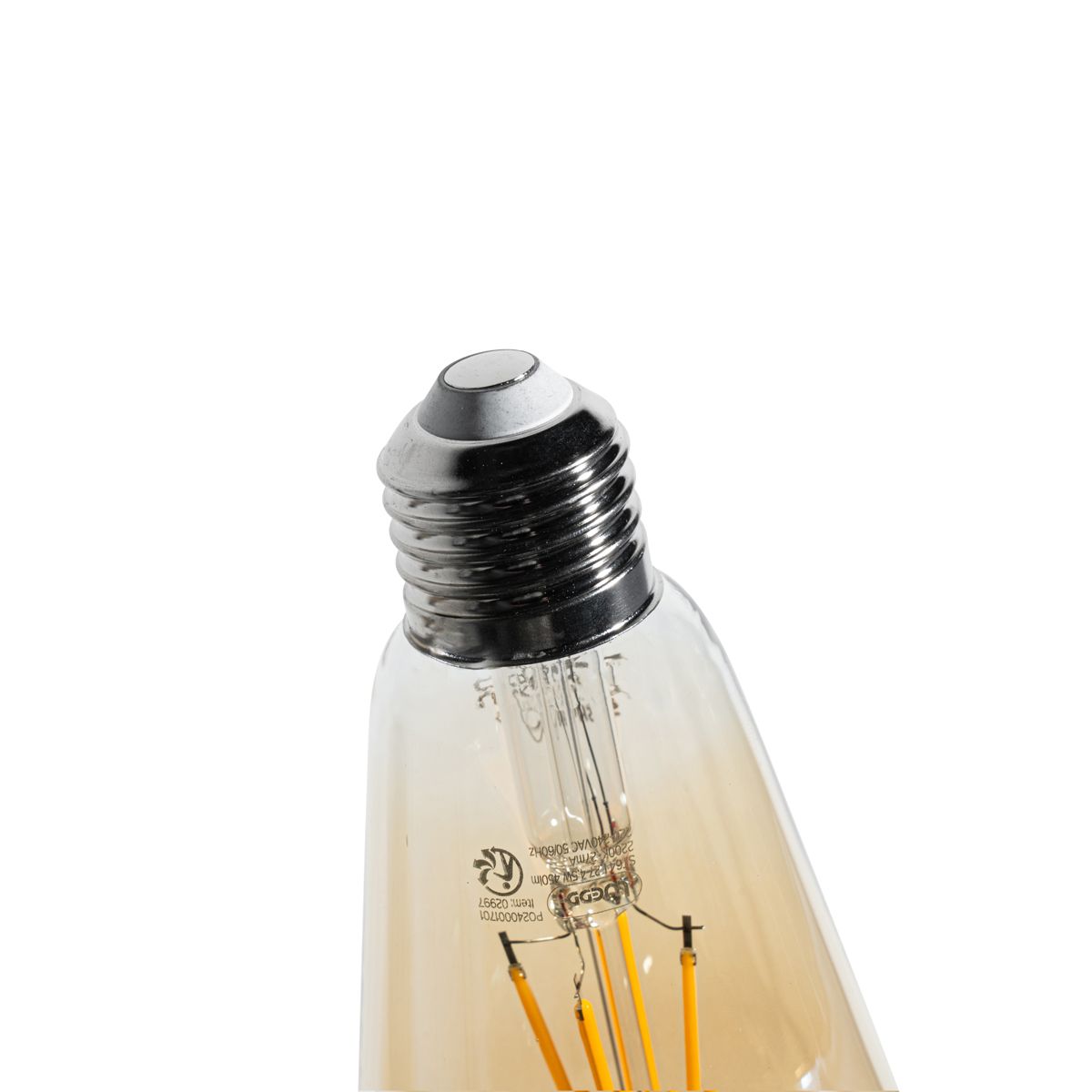Set van 5 E27 dimbare LED lampen filament ST64 goud 4.5W 450 lm 2200K