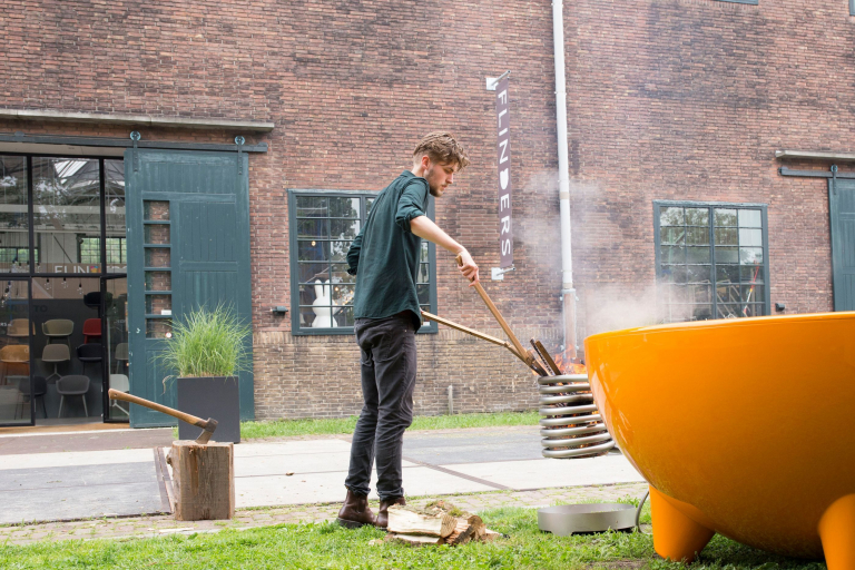 Weltevree Dutchtub Original hottub houtgestookt oranje