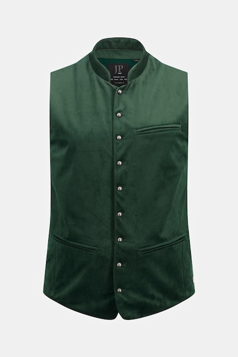 Weste, Tracht, Samt, Stehkragen, Strickrücken, bis Gr. 70