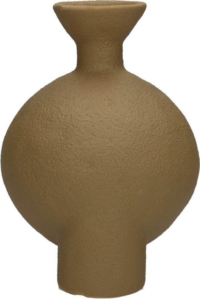 Vaas groenbruin D 12 H 16,5 cm