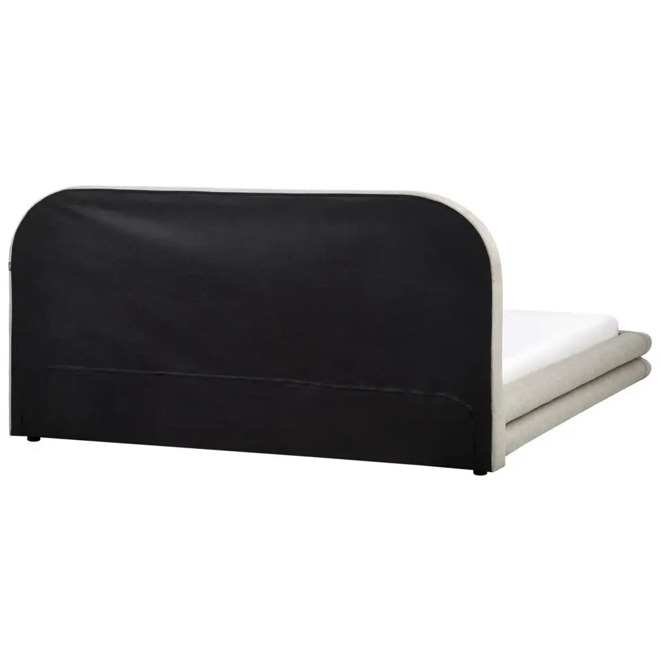 LAVARDENS - Bed - Taupe - 180 x 200 cm - Kunstlinnen
