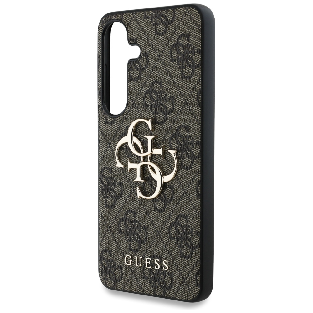 Samsung Galaxy S25  Plus Leder Hardcase Hülle 4G Big Metal Logo (GUHCS25M4GMGBR) - Braun