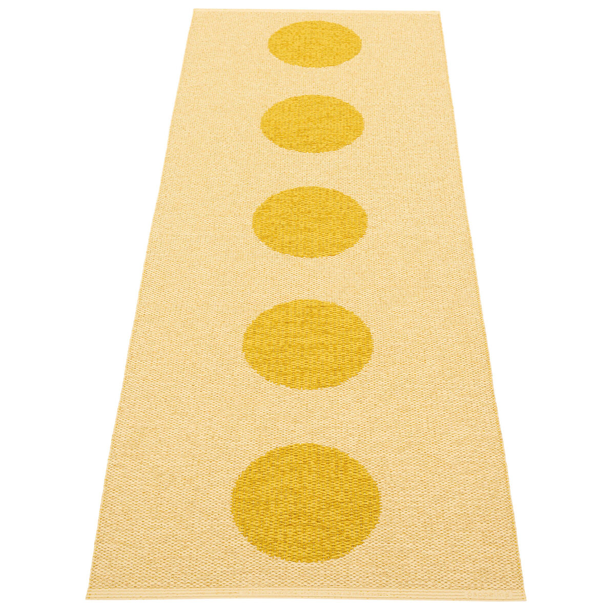 Pappelina Vera Pop teppe 70 × 200 cm, mustard/yellow