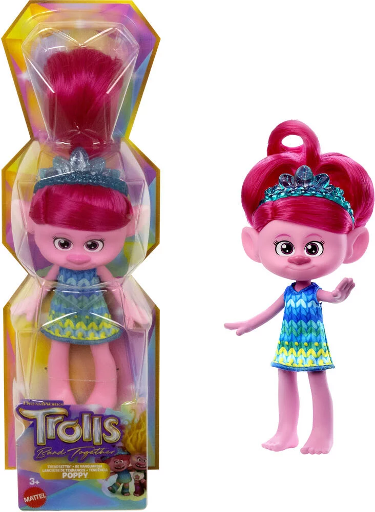 TROLLS 3 -  POUPEE POPPY - HAIR POPS