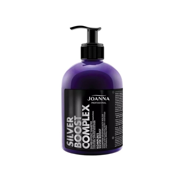 Joanna Professional SILVER BOOST COMPLEX Haarshampoo, das die silberne Farbe hervorhebt, 500 ml
