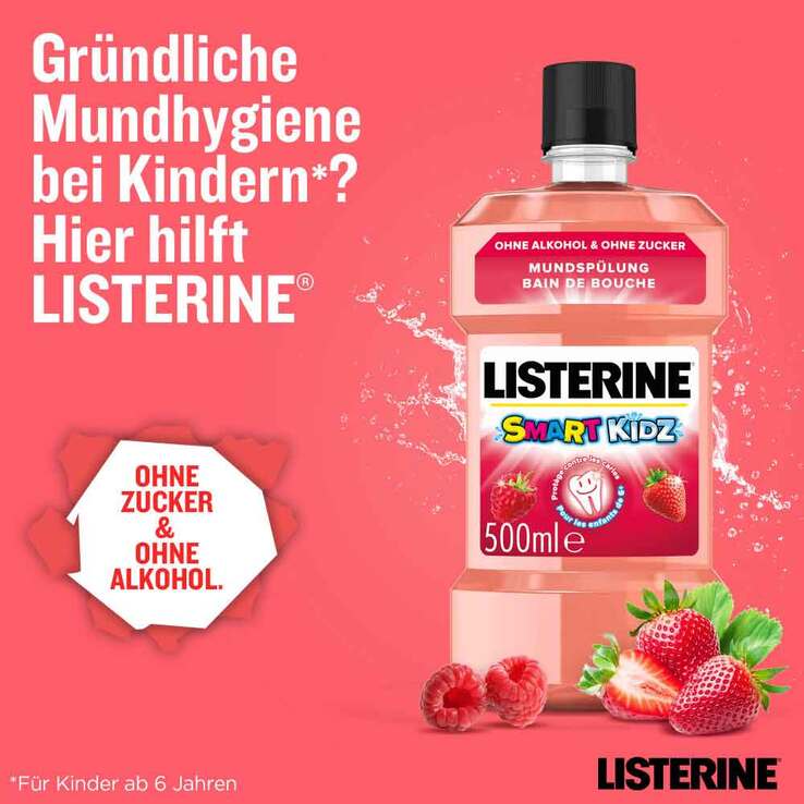 Listerine Smart Kidz Beerengeschmack Lösung, 500 ml