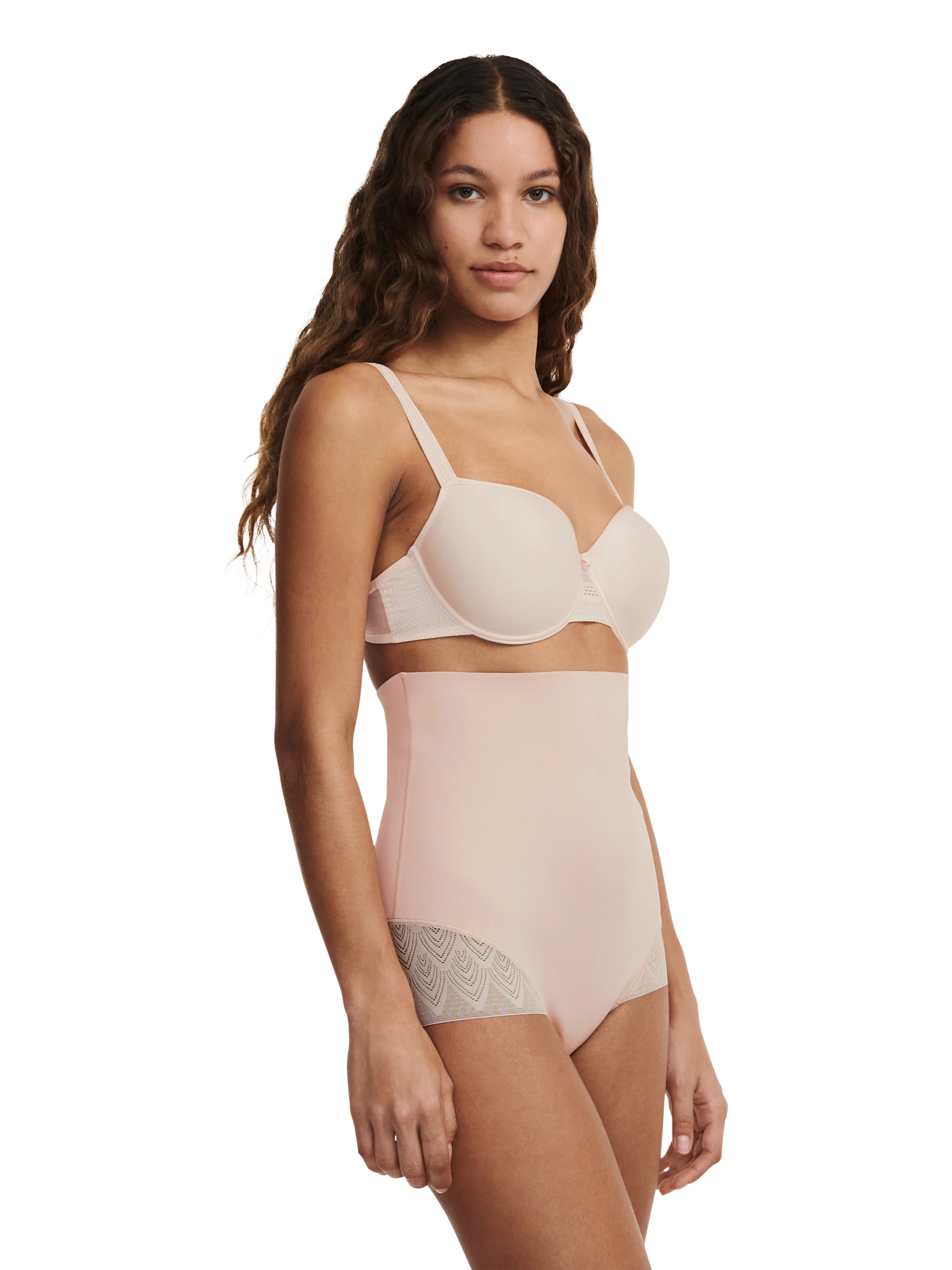 SEXY SHAPE - Culotte taille très haute en dentelle | Beige