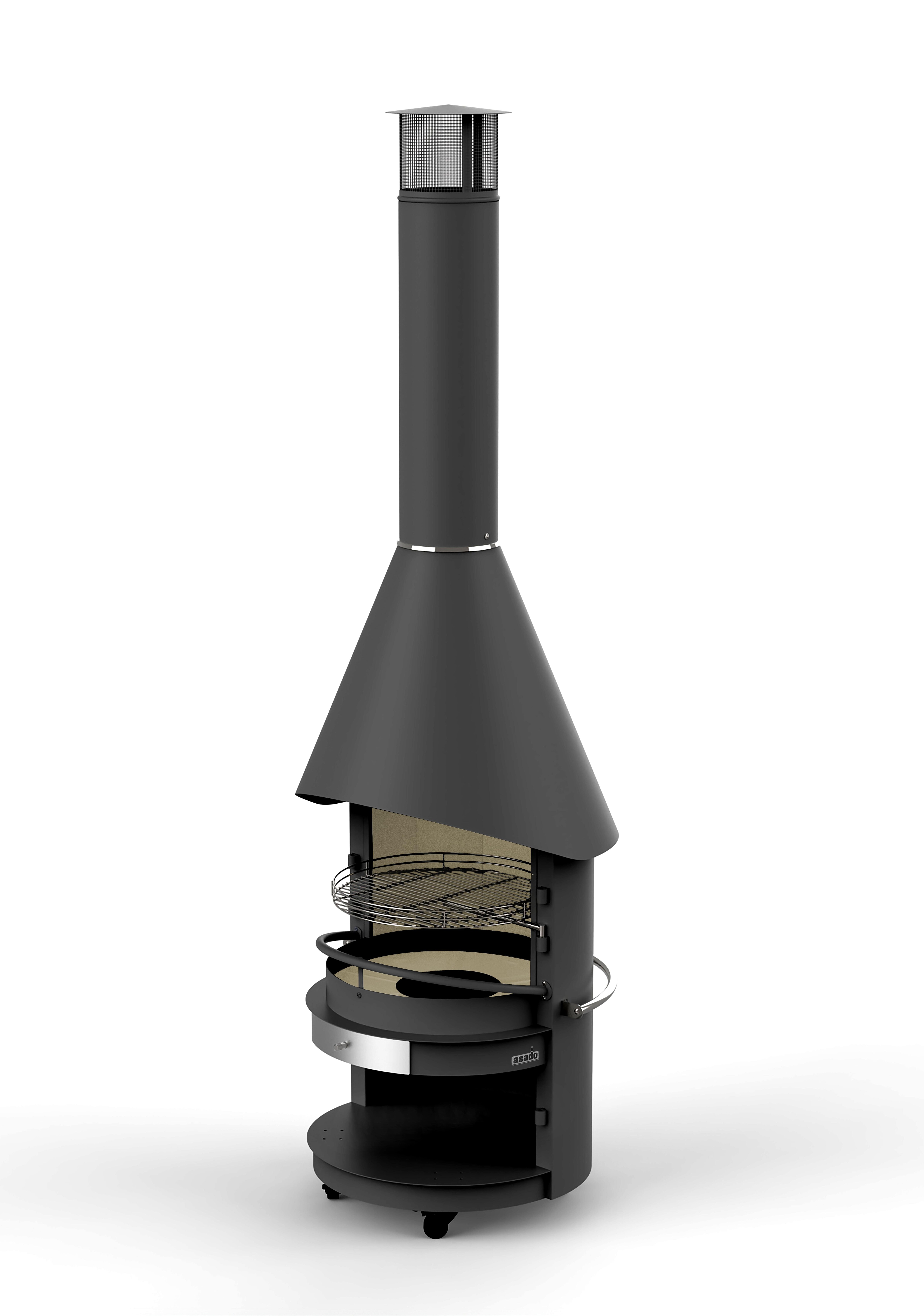 asado® Garten-Grillkamin „Fuego“ Ø 70cm - Edelstahl