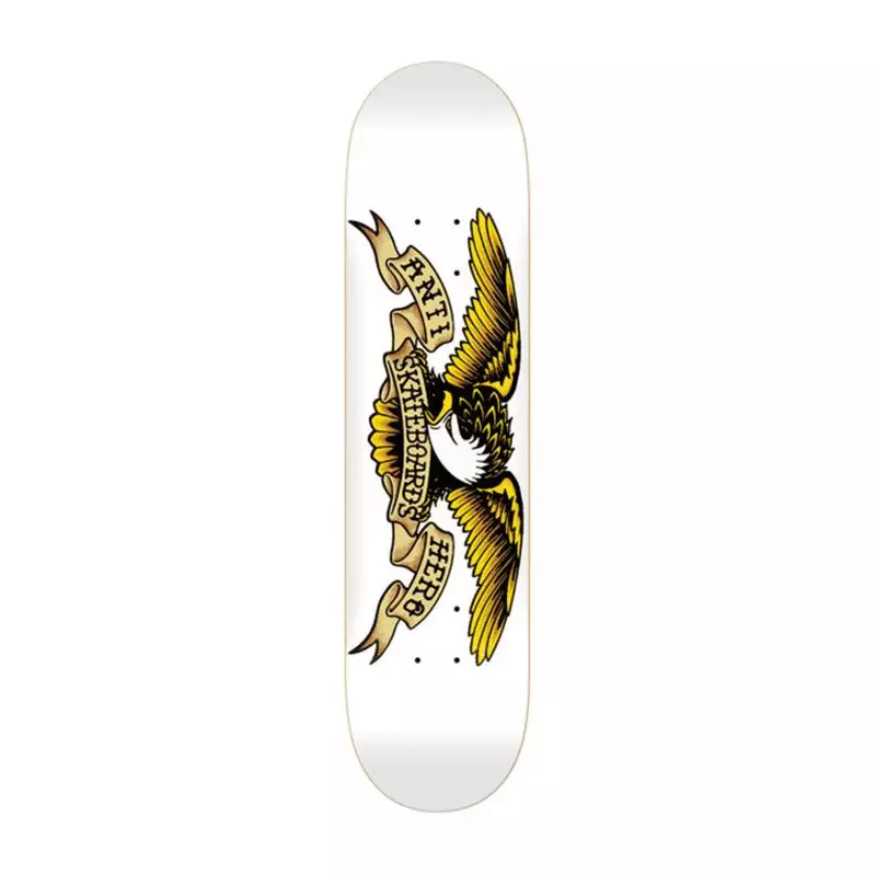 Plateau skate ANTIHERO SKATEBOARDS Classic Eagle Blanc 8.75