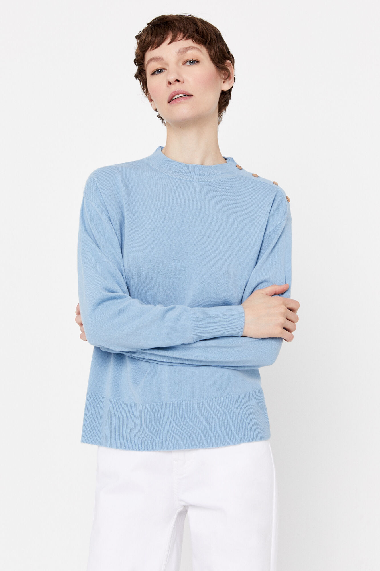 Camisa de toque macio - Estampa azul