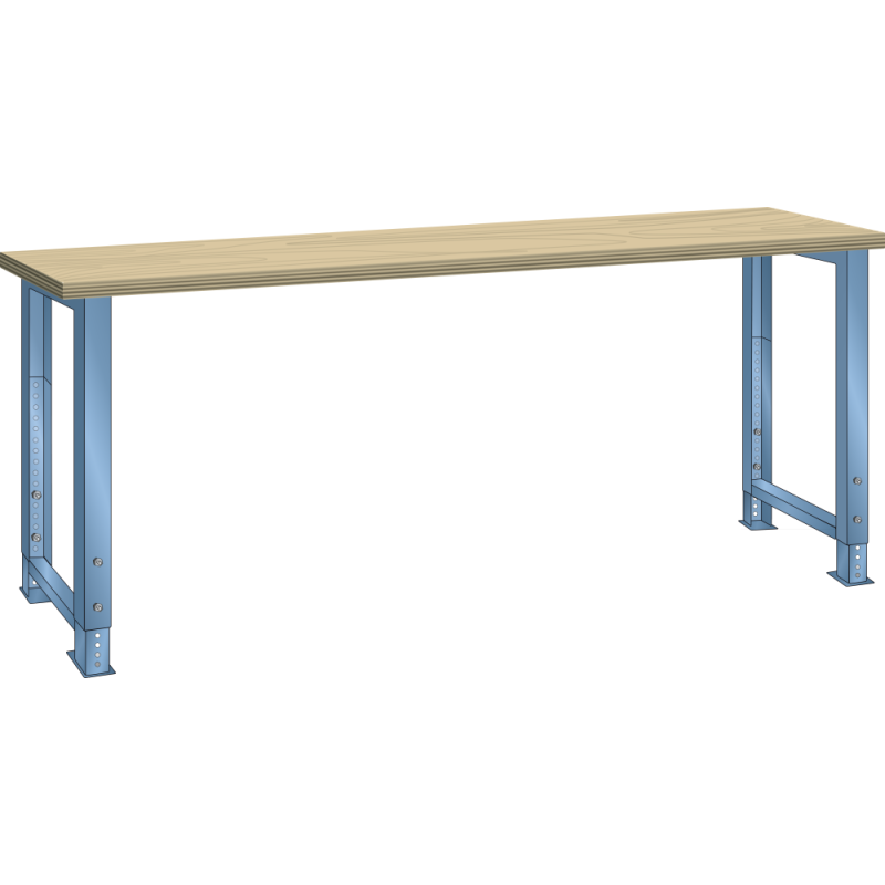 Lista - Établi plateau en hêtre hauteur réglable P 80 cm