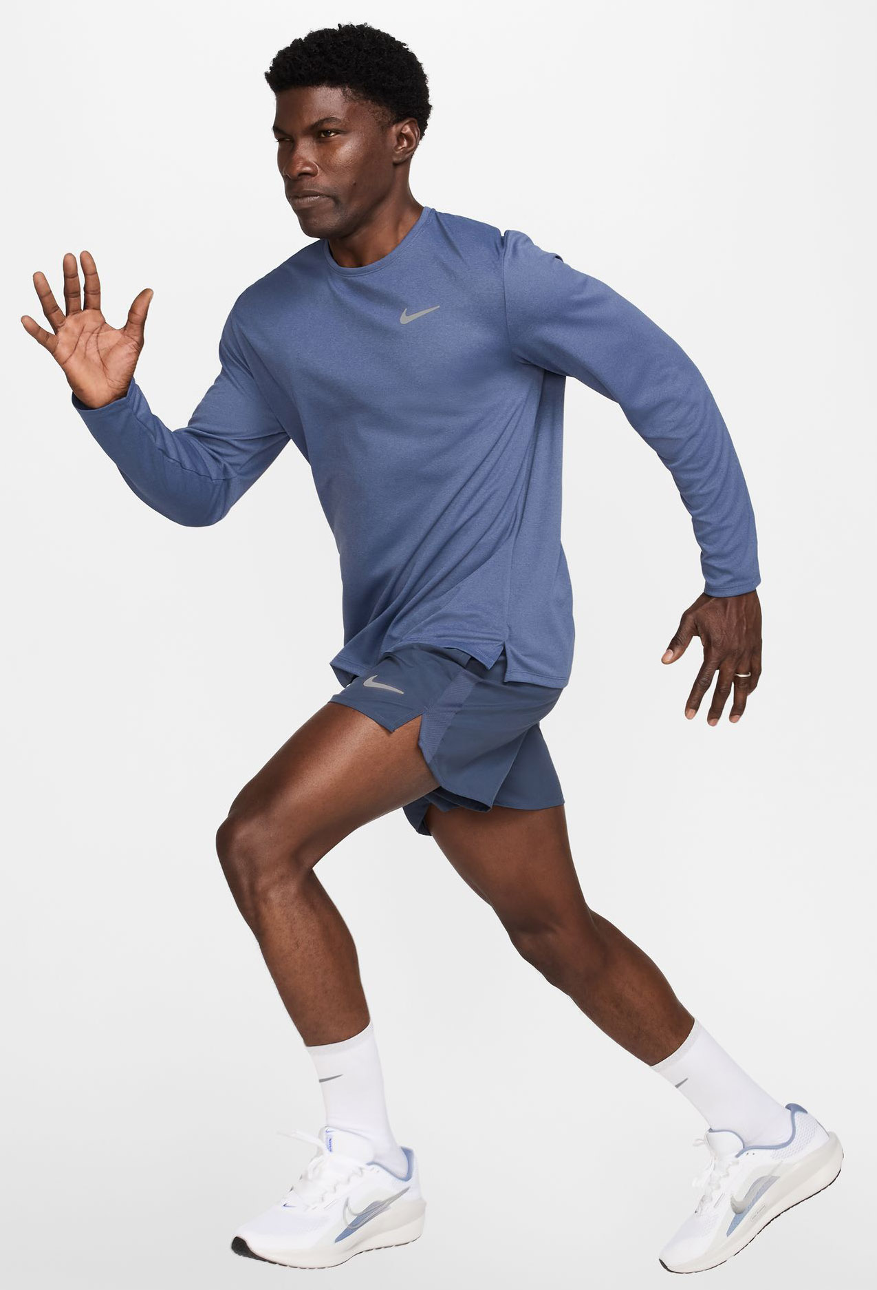 Dri-FIT UV Long-Sleeve Running Top Herre 491/Diffused Blue/Reflective Silver